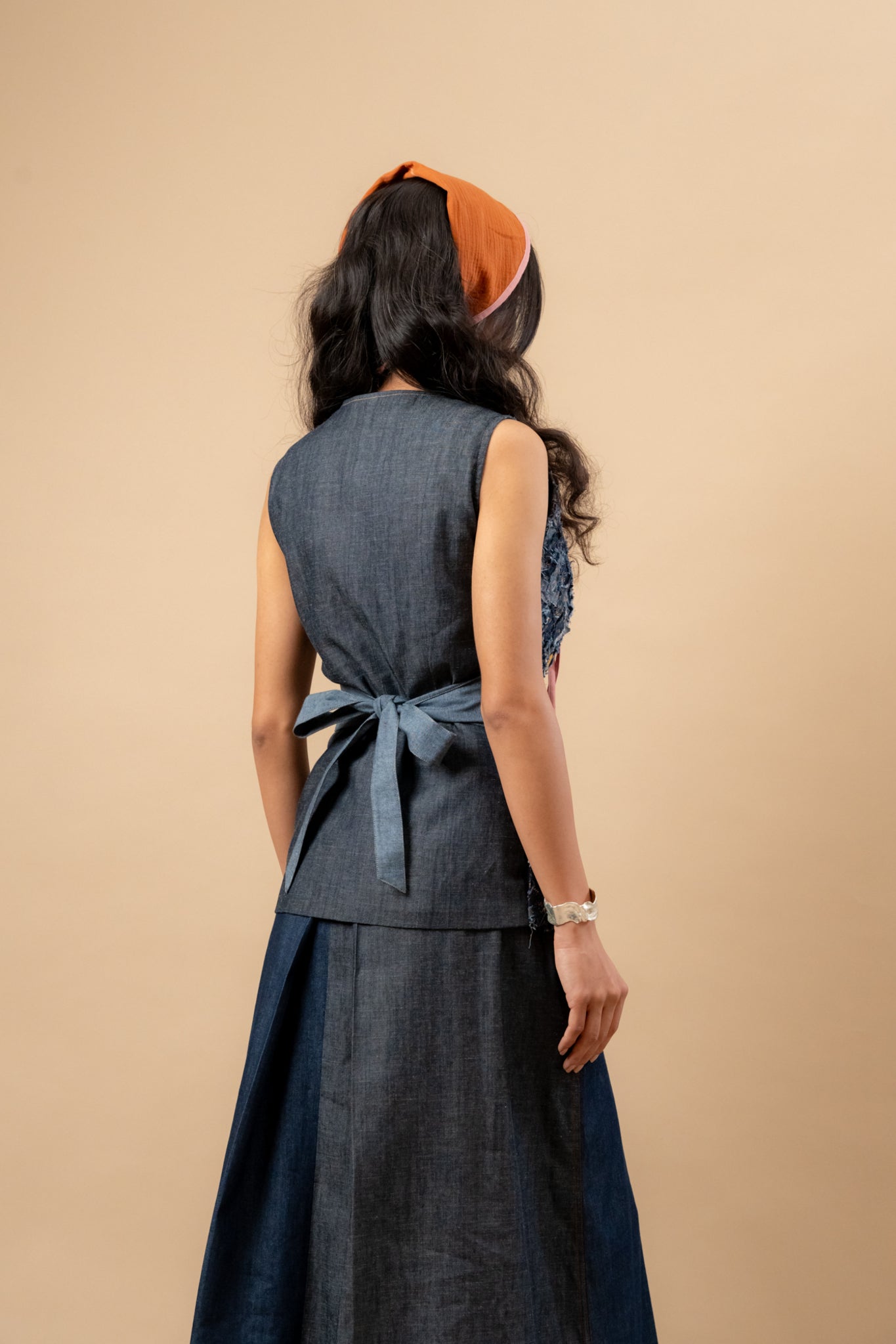 Ida Upcycled Denim Waistcoat - CiceroniWaistcoatDoodlage