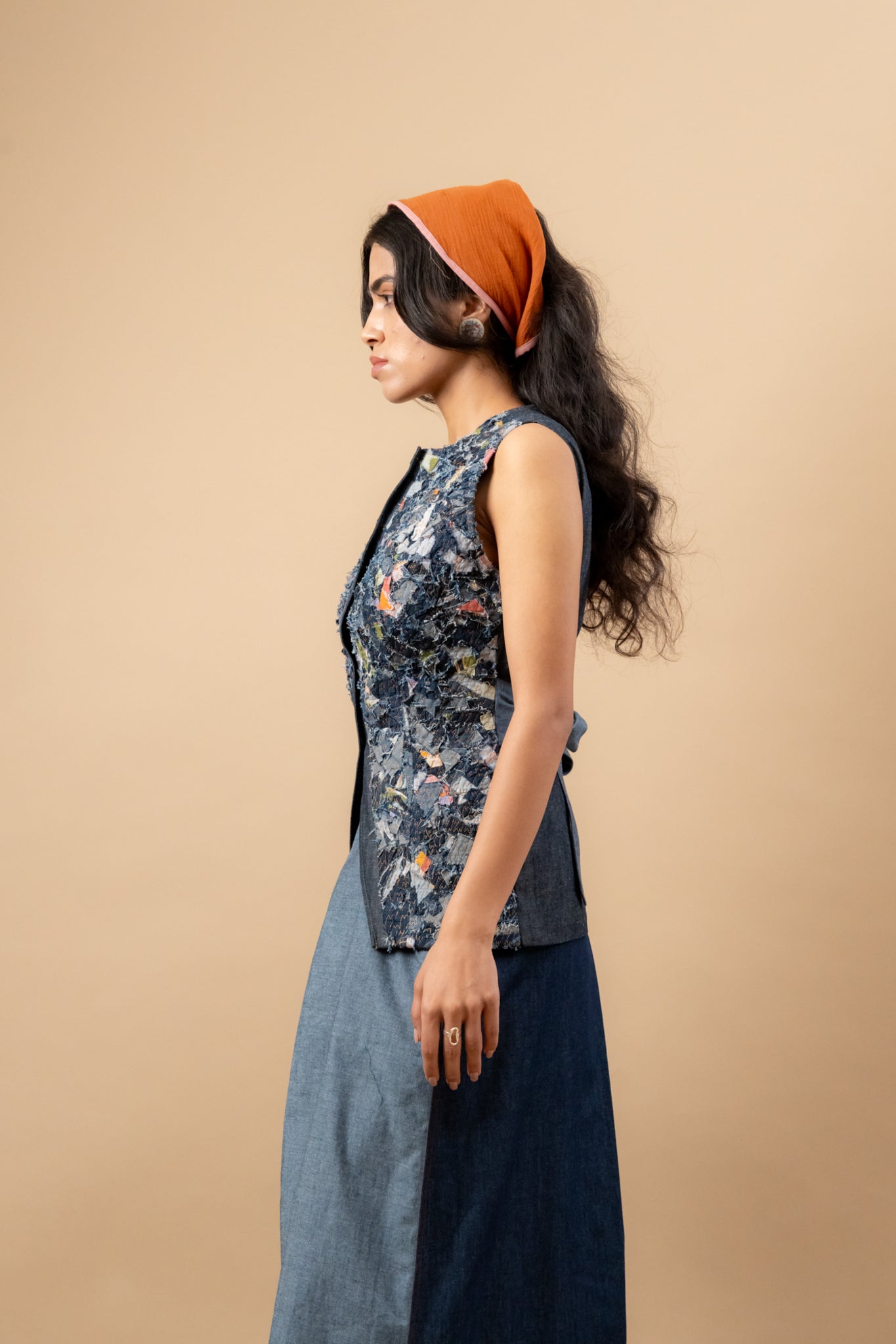 Ida Upcycled Denim Waistcoat - CiceroniWaistcoatDoodlage