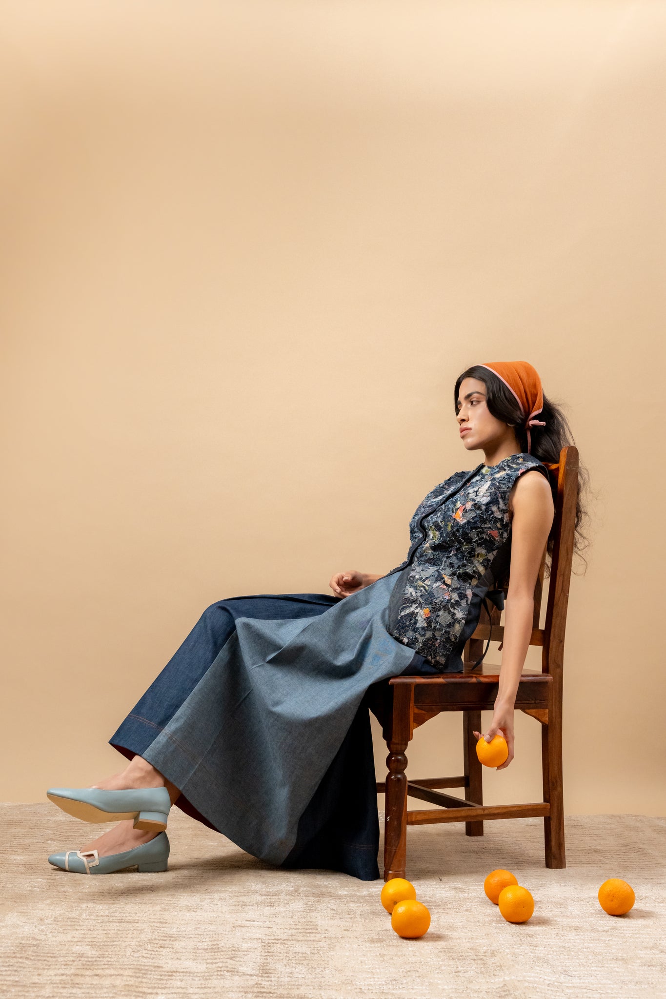 Ida Upcycled Denim Waistcoat - CiceroniWaistcoatDoodlage