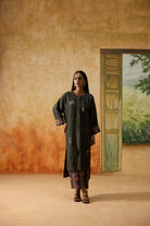 Ikkato Kurta Set - Charcoal Grey - CiceroniKurta Set, Festive WearKhyati Rughani