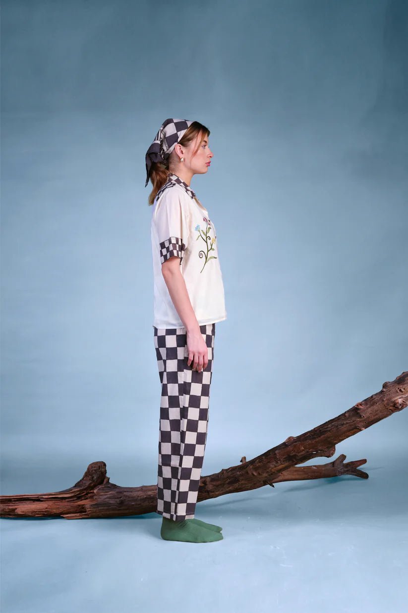 In Grid Trousers - CiceroniTrousersNambi - Kai