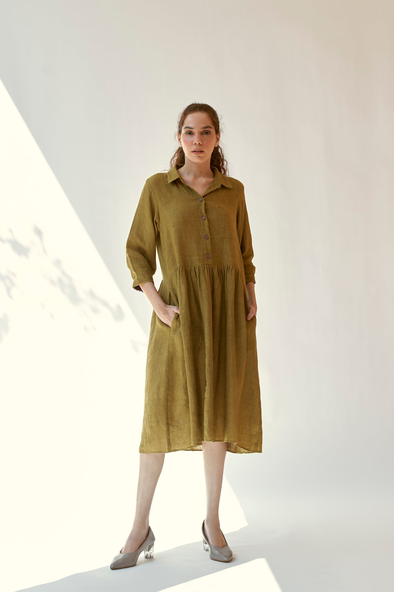 In the Moment - New Mustard - CiceroniDressesPaeony