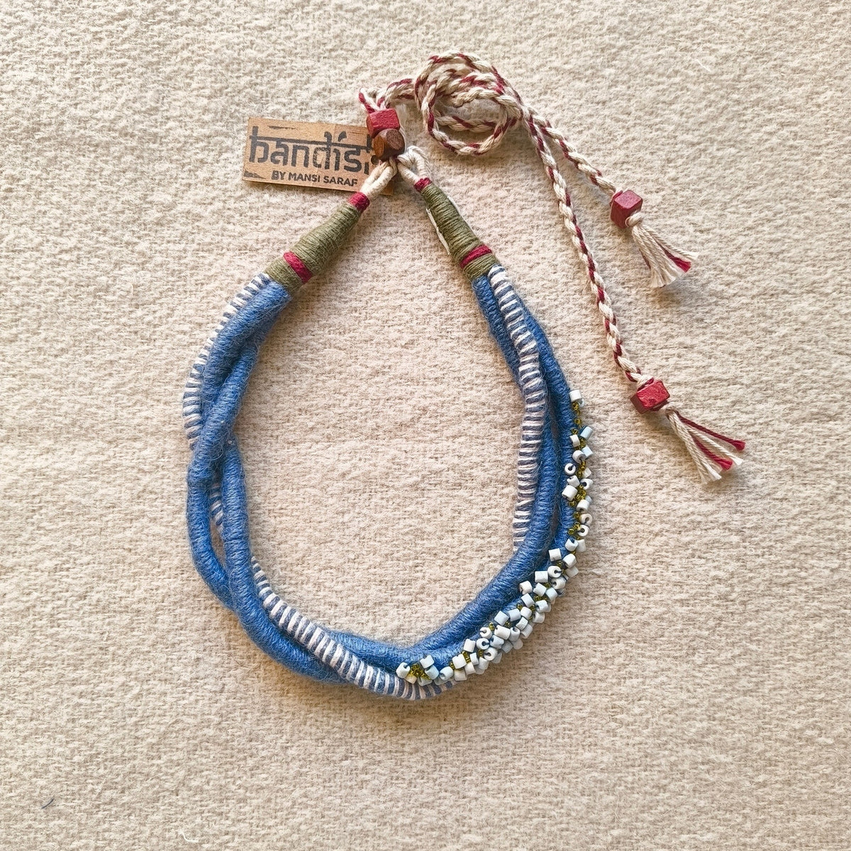 Indigo Bloom Necklace - CiceroniNeckpieceBandish