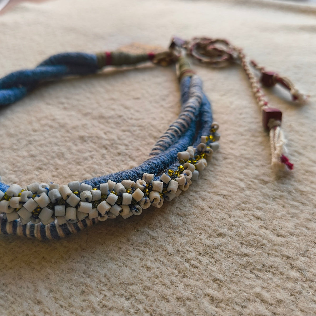 Indigo Bloom Necklace - CiceroniNeckpieceBandish