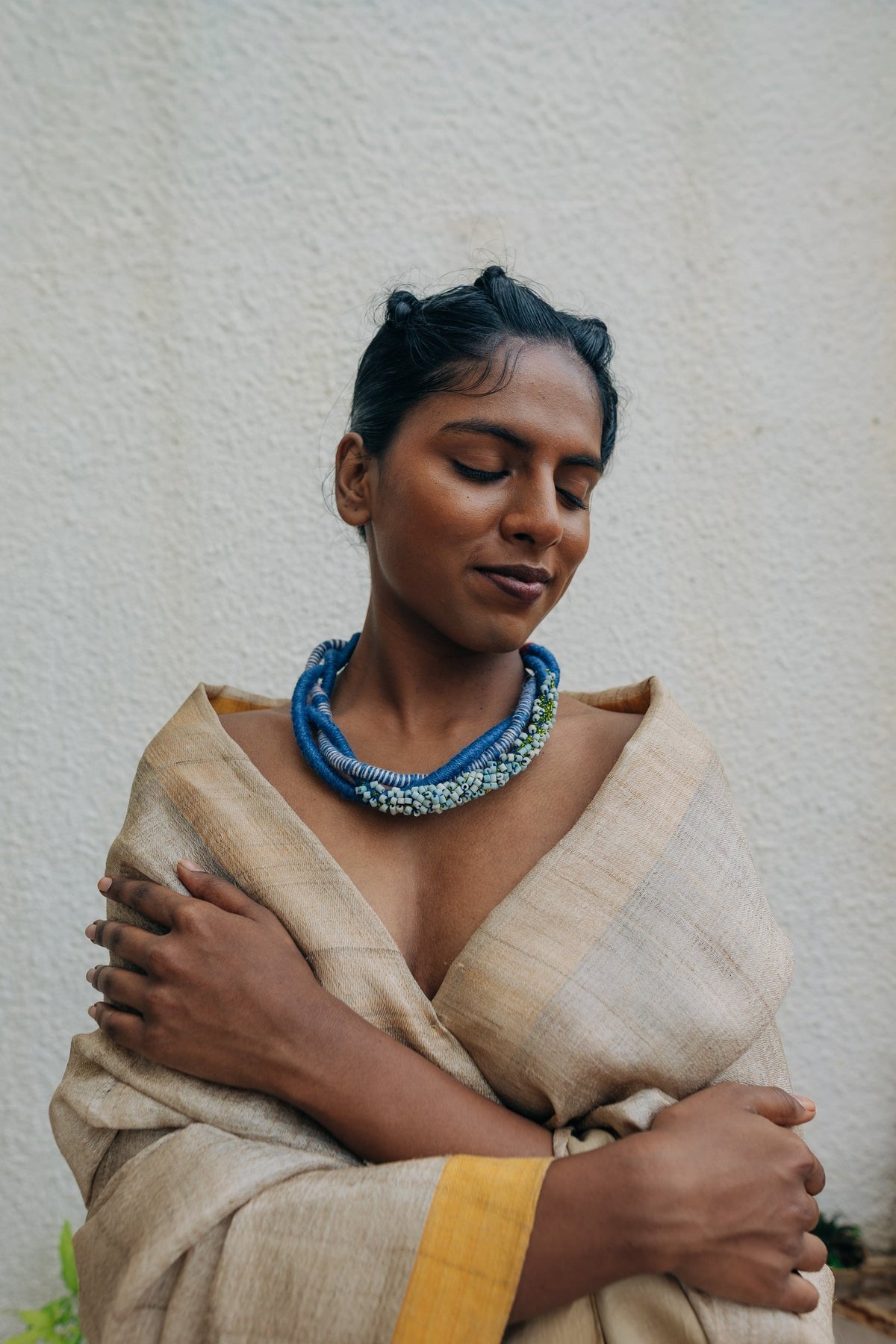 Indigo Bloom Necklace - CiceroniNeckpieceBandish