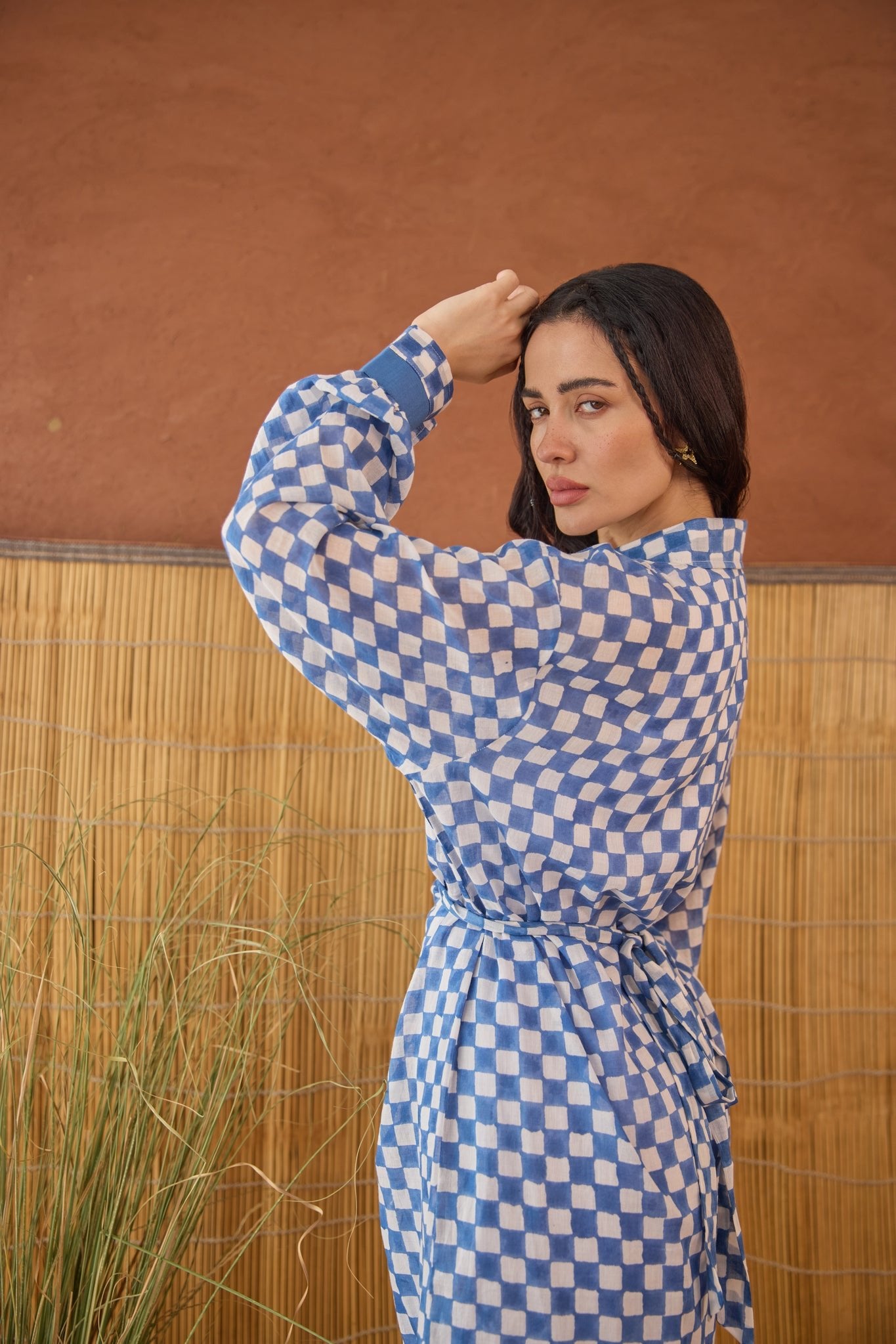 Indigo Breeze Shirt Dress - CiceroniDressesTaro