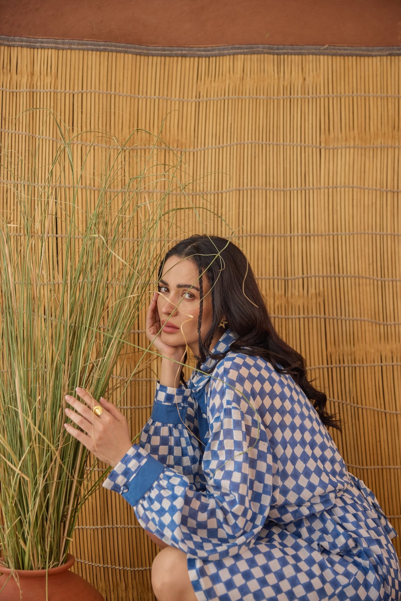 Indigo Breeze Shirt Dress - CiceroniDressesTaro