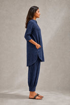Indigo Calm Khadi Cotton Co-ord Set - CiceroniKurta Set, Everyday WearSutra Art of Clothing
