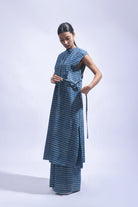Indigo Chambray Block Print Set - CiceroniKurta Set, Everyday WearJayati Goenka