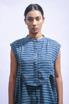 Indigo Chambray Block Print Set - CiceroniKurta Set, Everyday WearJayati Goenka