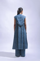 Indigo Chambray Block Print Set - CiceroniKurta Set, Everyday WearJayati Goenka