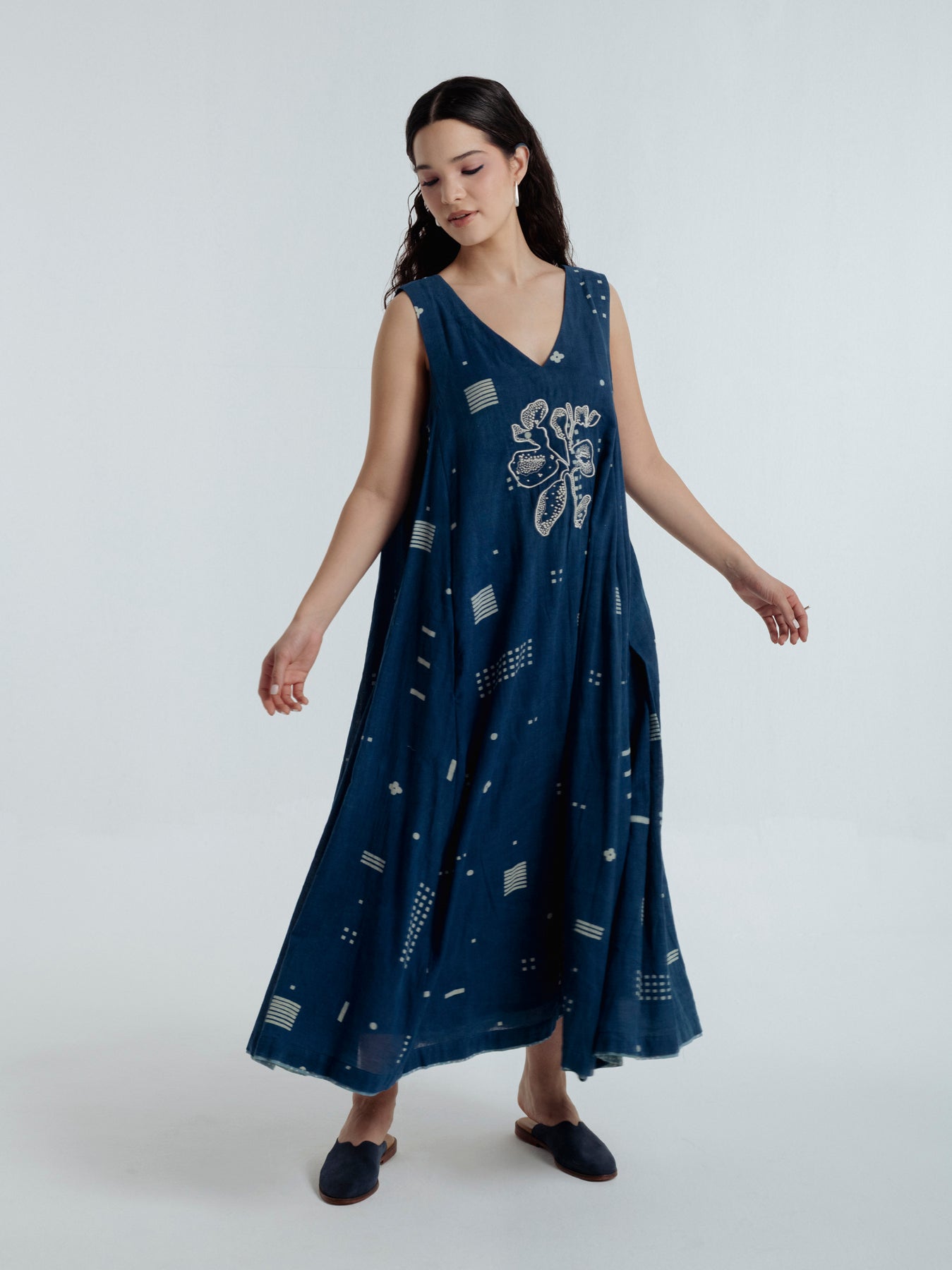 Indigo Maxi Dress - CiceroniDressesRias Jaipur