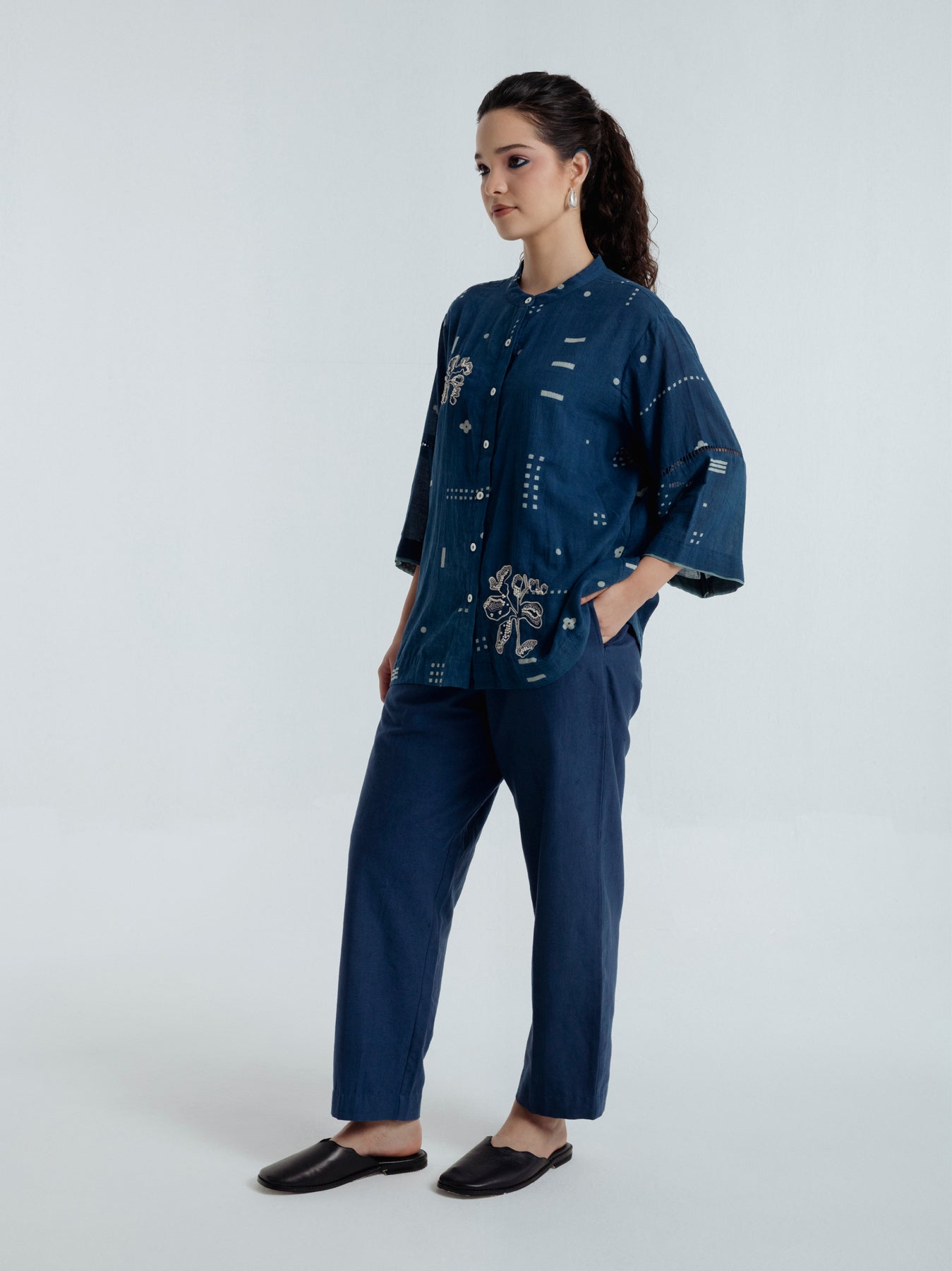 Indigo Shadow Shirt - CiceroniWomen ShirtsRias Jaipur