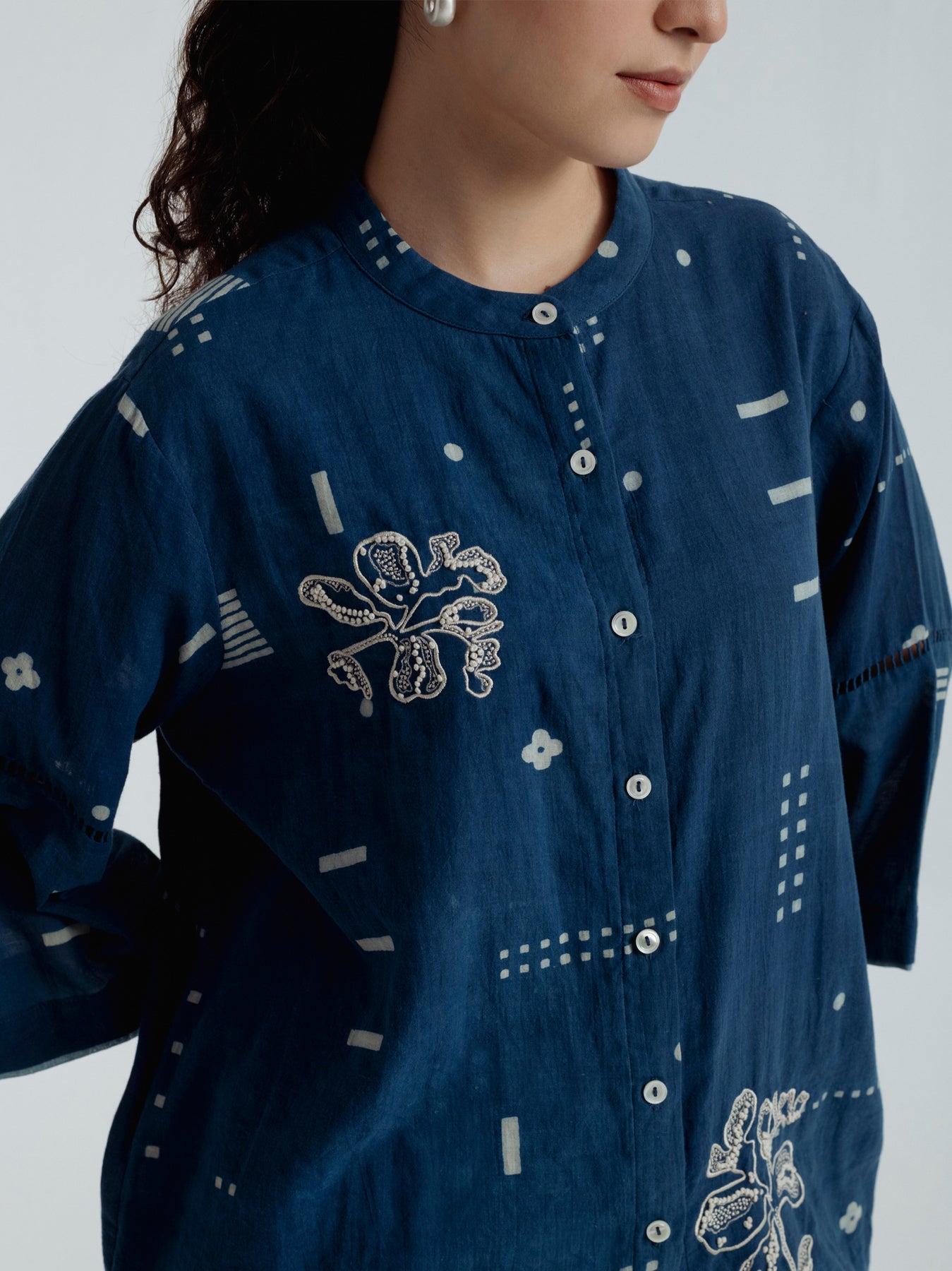 Indigo Shadow Shirt - CiceroniWomen ShirtsRias Jaipur