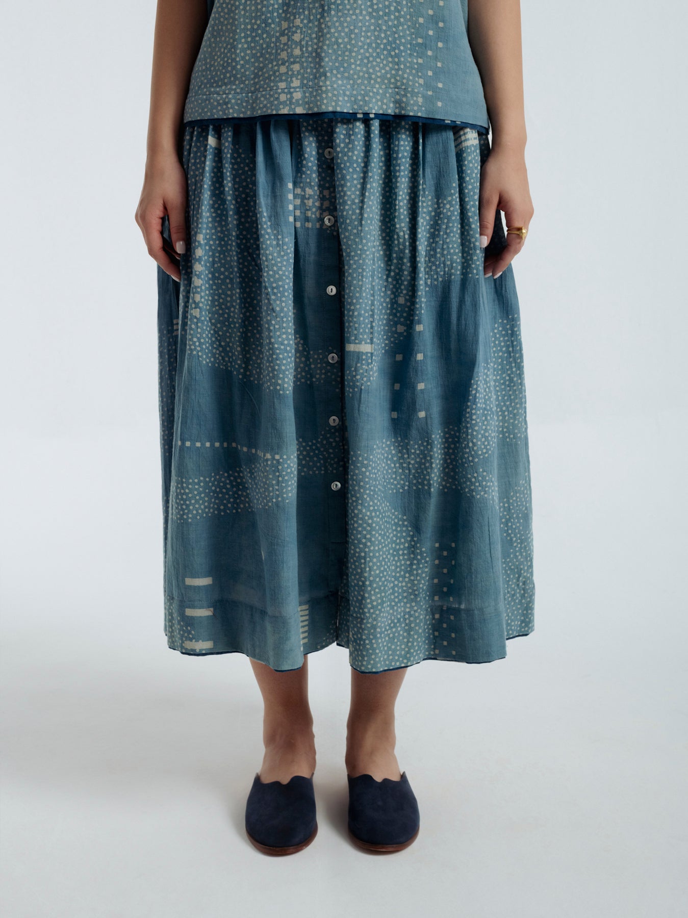 Indigo Skirt - CiceroniSkirtsRias Jaipur