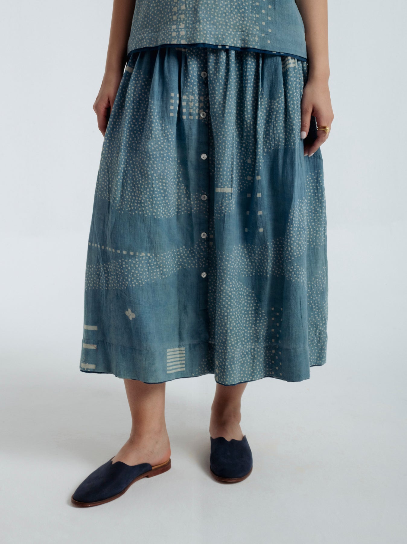 Indigo Skirt - CiceroniSkirtsRias Jaipur