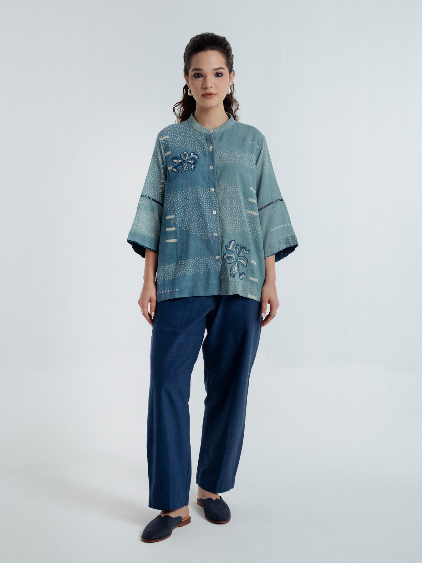 Indigo Sky Shirt - CiceroniWomen ShirtsRias Jaipur
