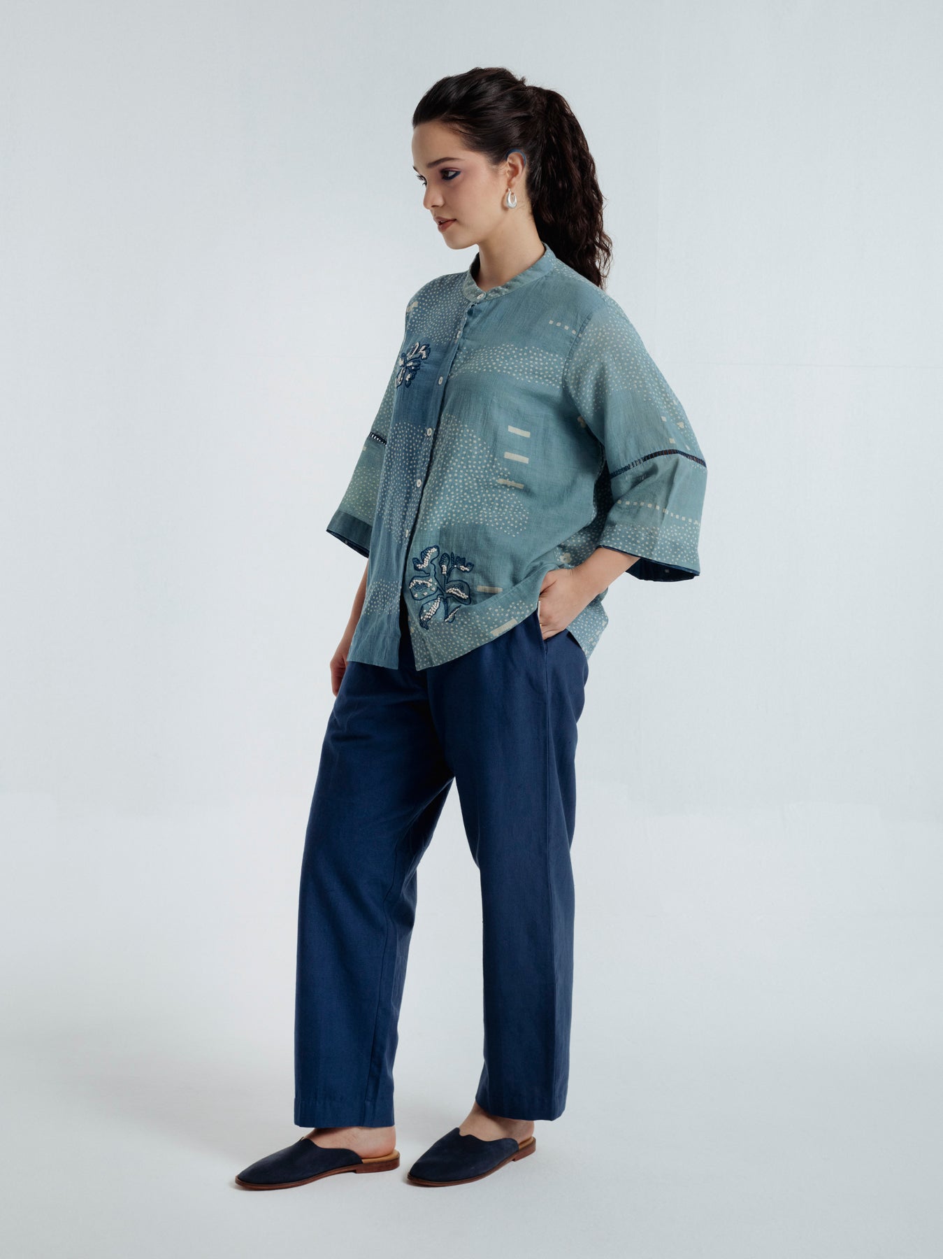 Indigo Sky Shirt - CiceroniWomen ShirtsRias Jaipur