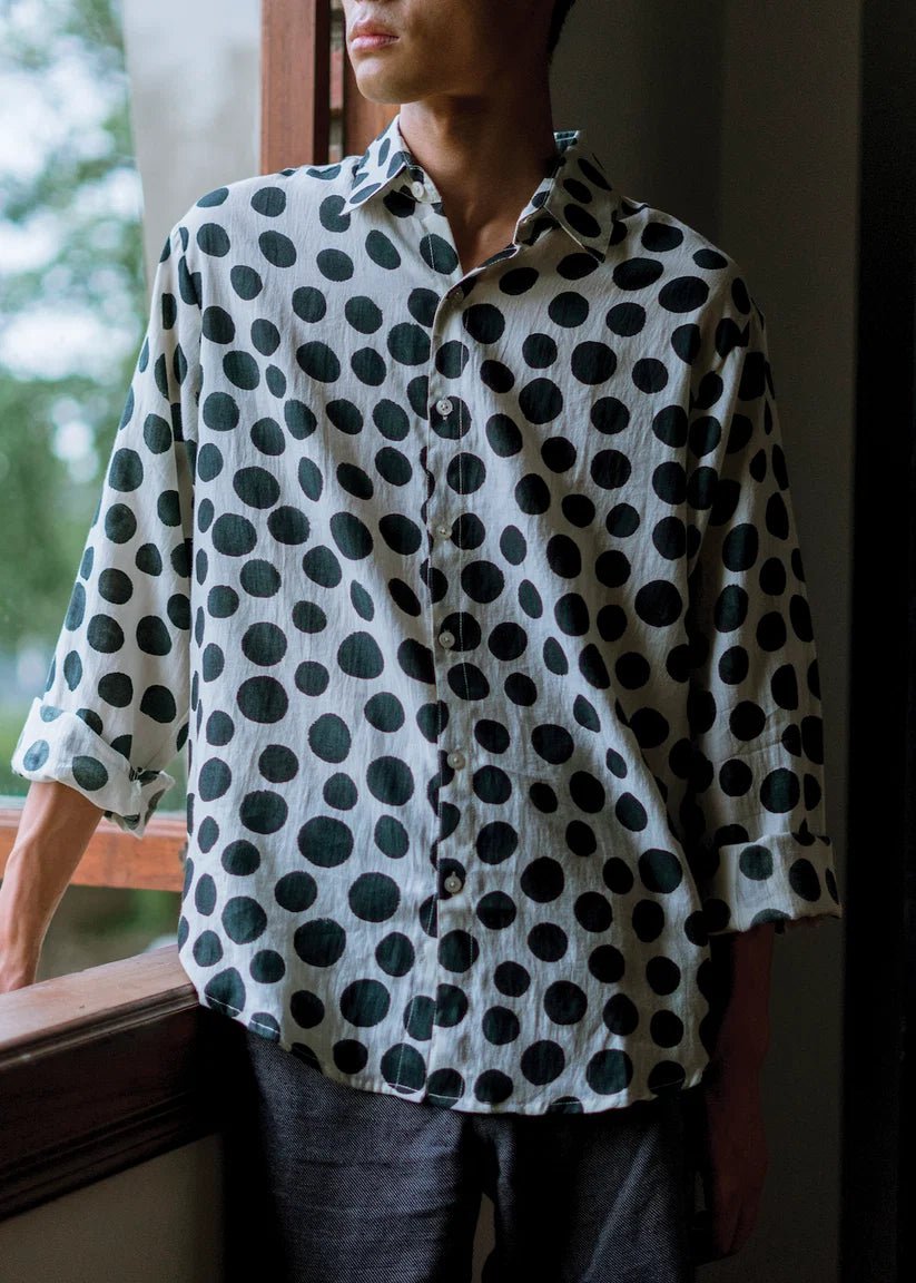 Infinity - Black Polka Shirt - CiceroniMen ShirtsHomeland Elegies