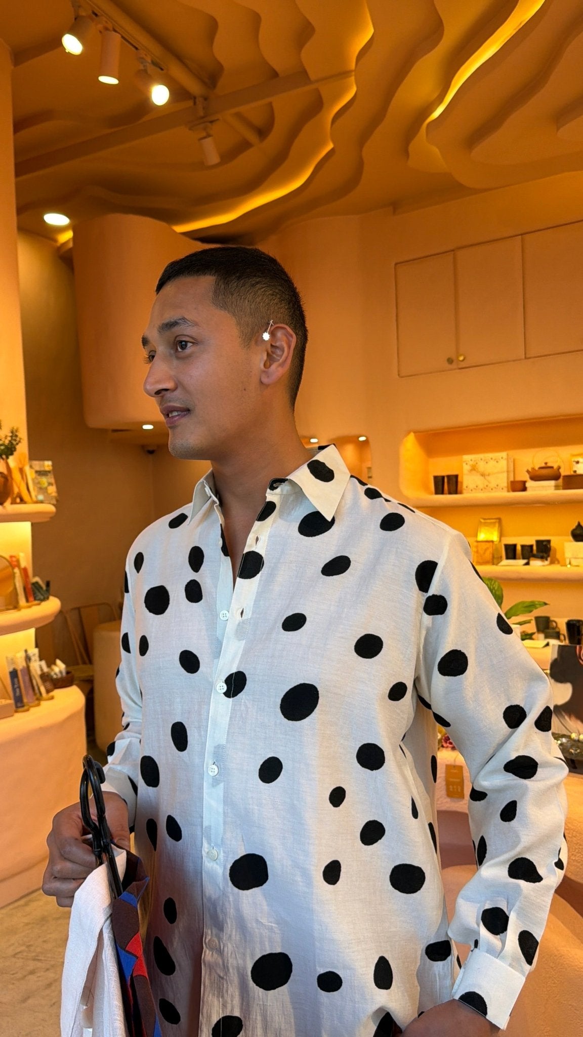 Infinity - Black Polka Shirt - CiceroniMen ShirtsHomeland Elegies