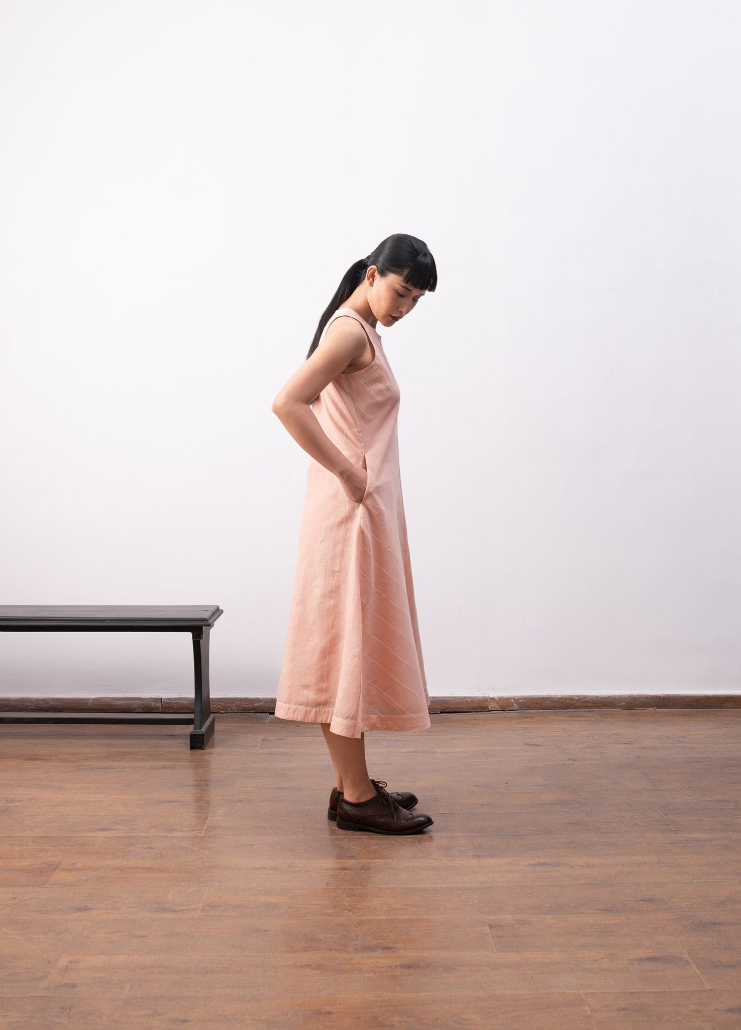 Ingrid Layered Dress - Peach - CiceroniDressesHiranya