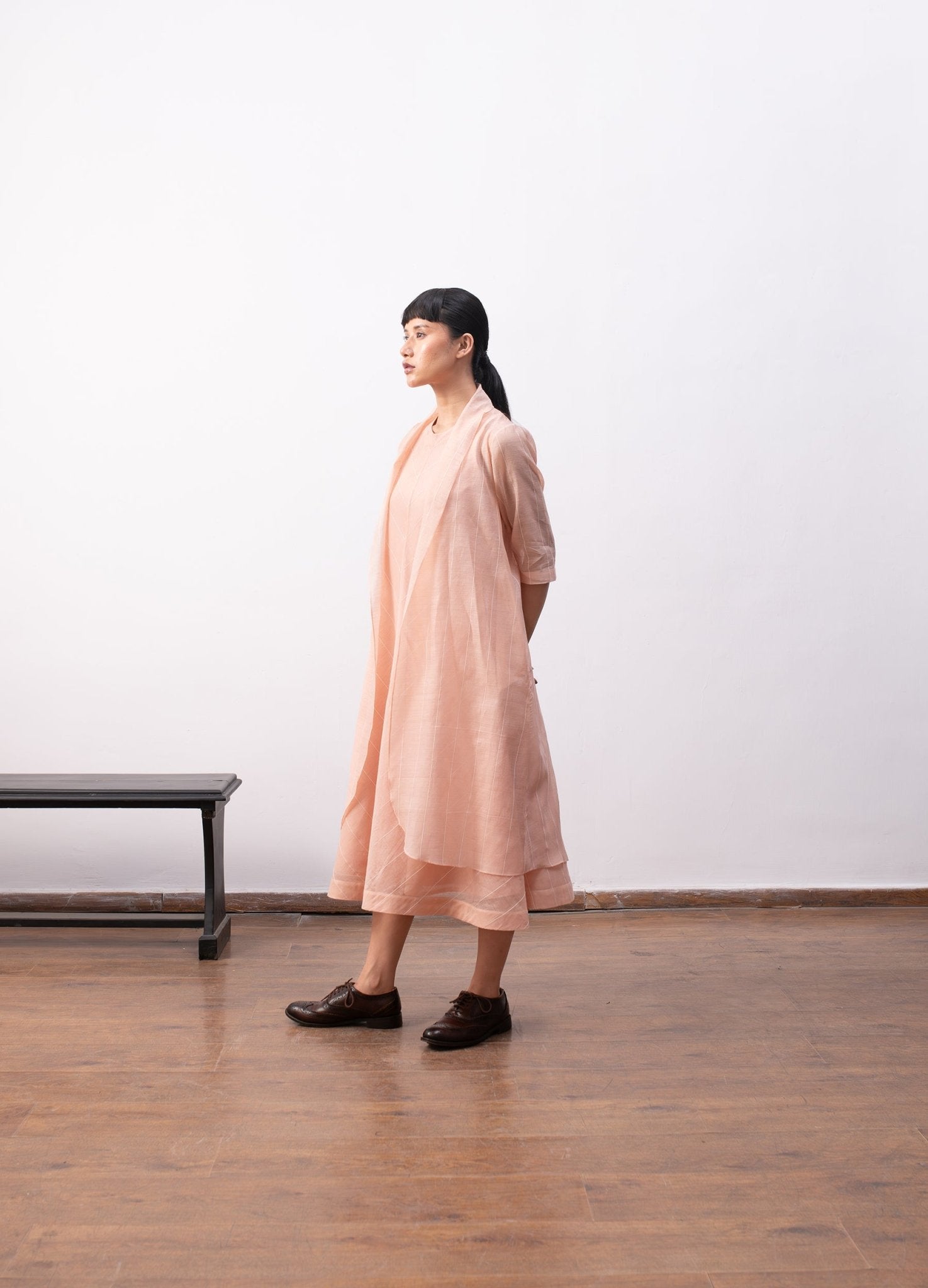 Ingrid Layered Dress - Peach - CiceroniDressesHiranya