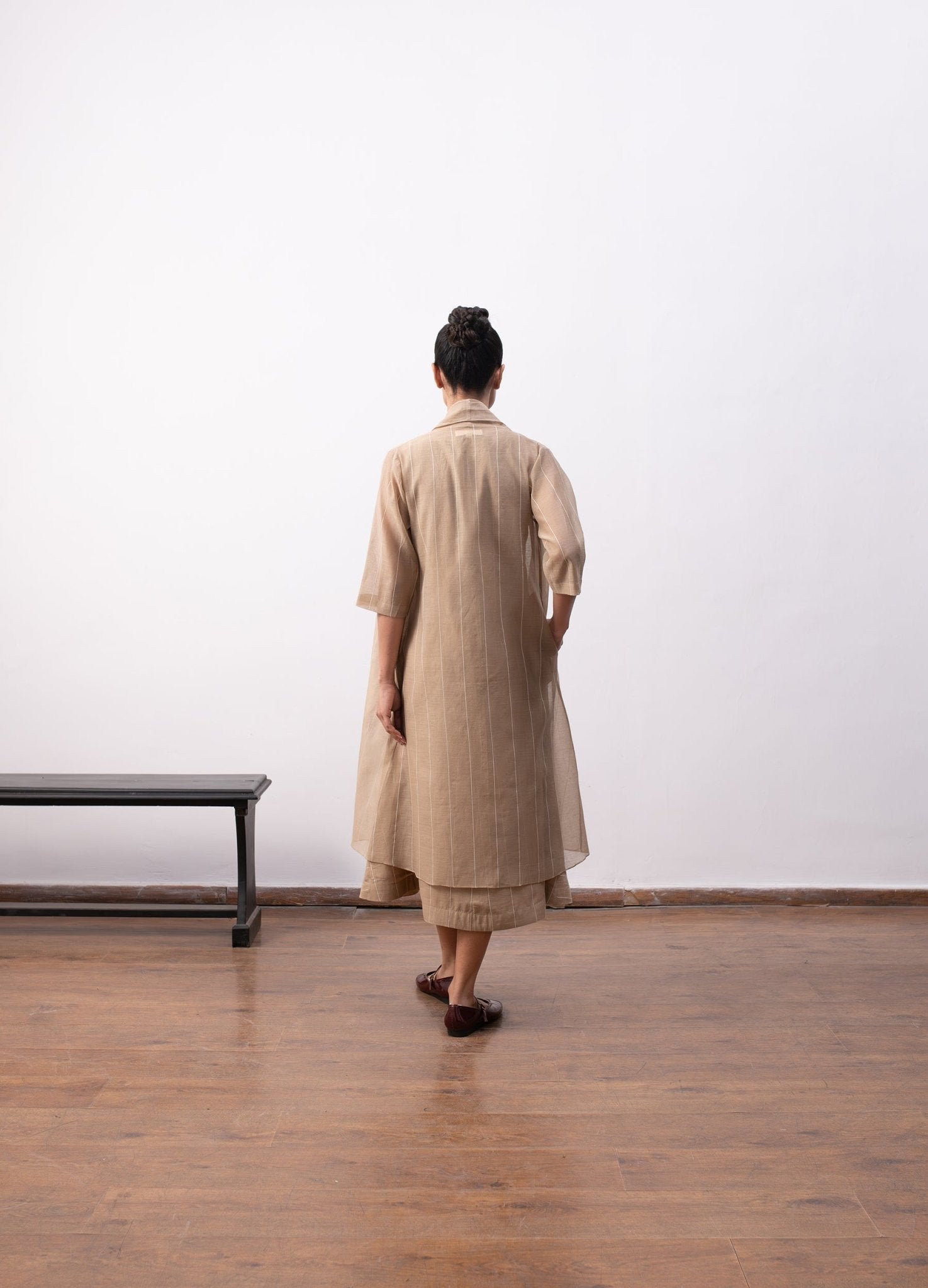 Ingrid Layered Dress - Warm Beige - CiceroniDressesHiranya