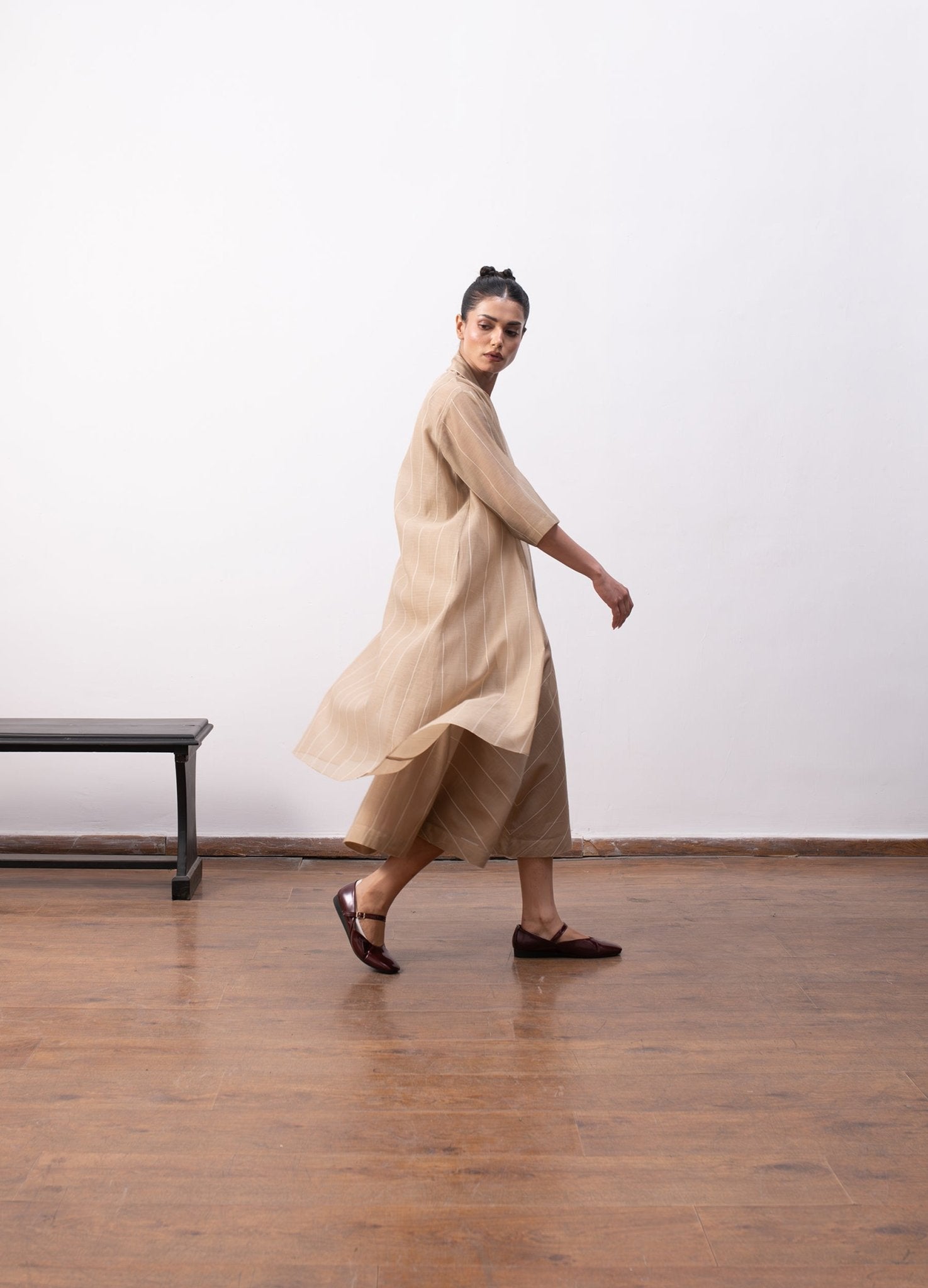Ingrid Layered Dress - Warm Beige - CiceroniDressesHiranya