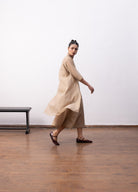 Ingrid Layered Dress - Warm Beige - CiceroniDressesHiranya