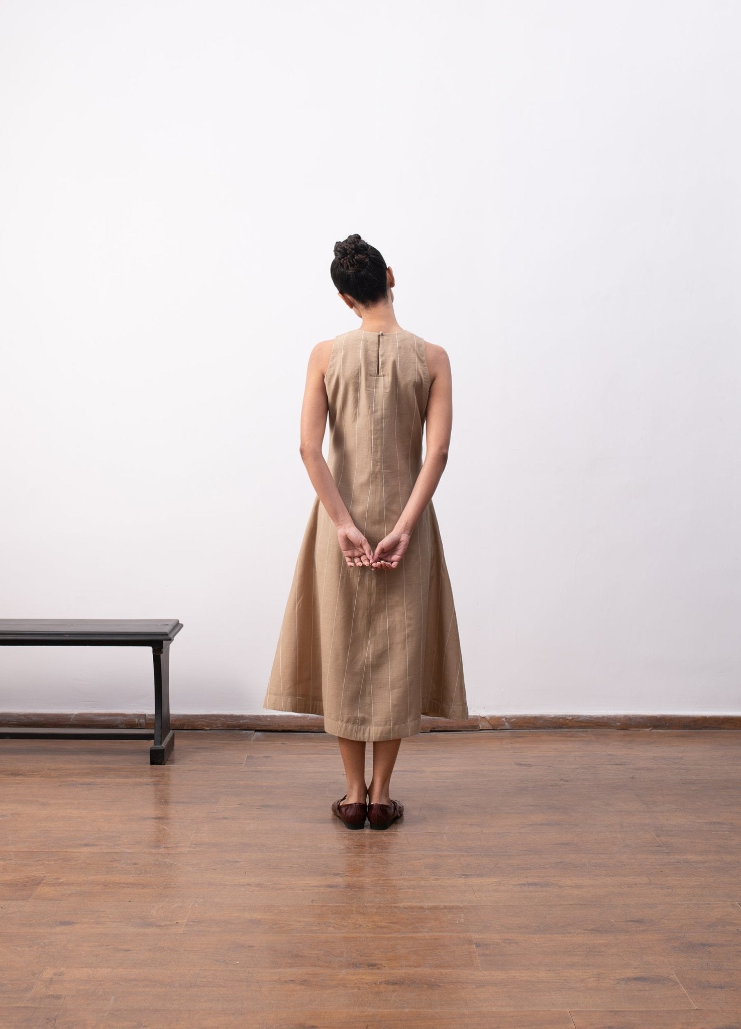 Ingrid Layered Dress - Warm Beige - CiceroniDressesHiranya