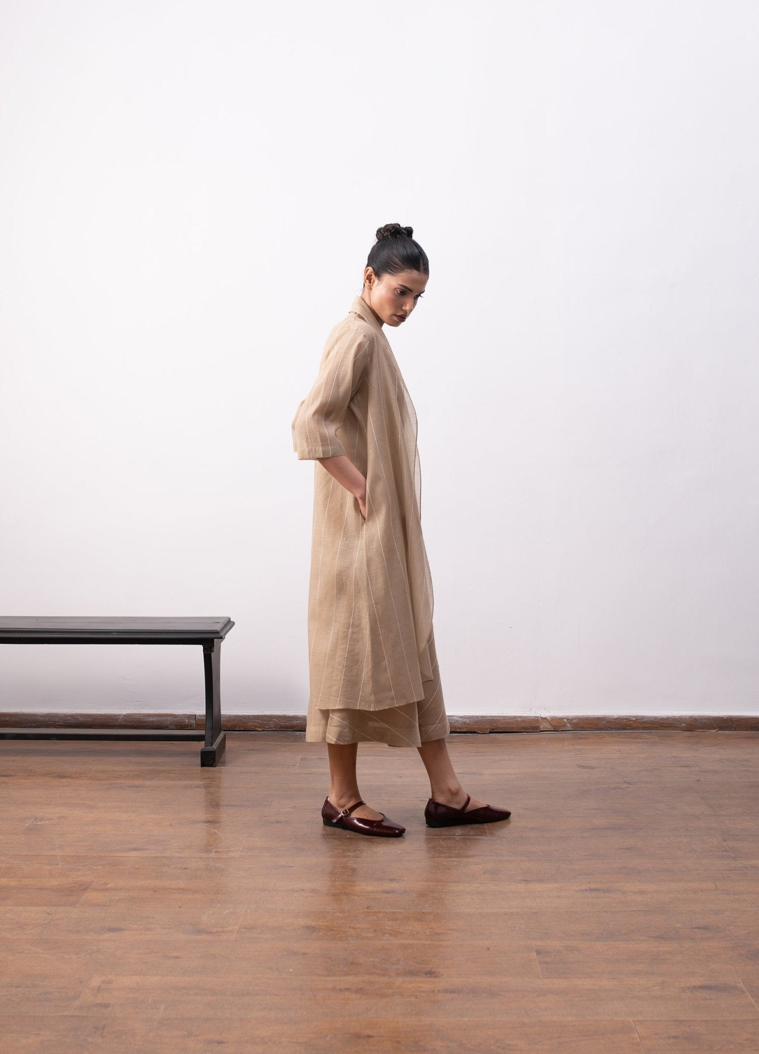 Ingrid Layered Dress - Warm Beige - CiceroniDressesHiranya
