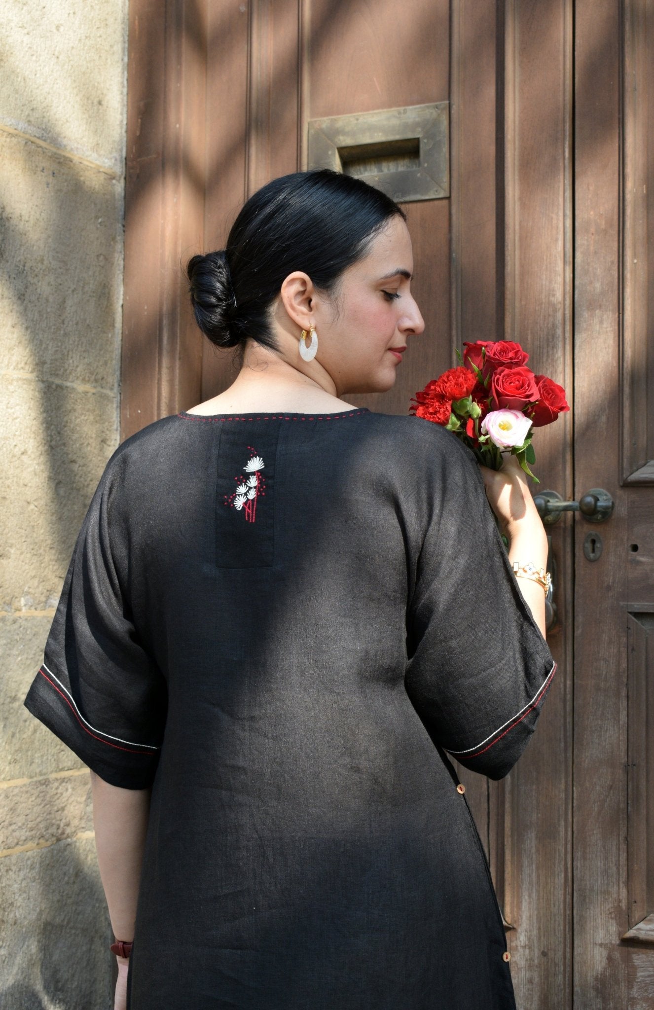 Ink Black Linen Co - ord Set - CiceroniKurta Set, Everyday WearHouse of Moxa