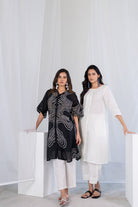 Ink Black Waves Tunic Set - CiceroniKurta Set, Everyday WearSilai Studio