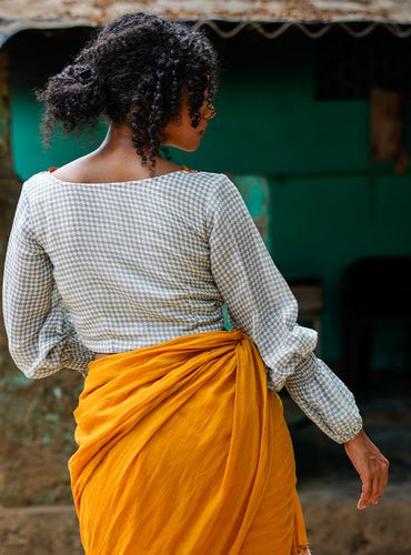 Ira Blouse - Grey - CiceroniBlousePrathaa