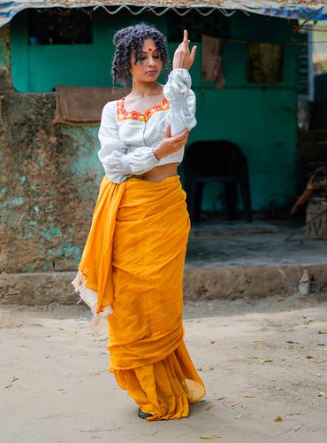 Ira Blouse - Grey - CiceroniBlousePrathaa