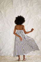 Ira Dress - Blue Stripes - CiceroniDressesAraayeh