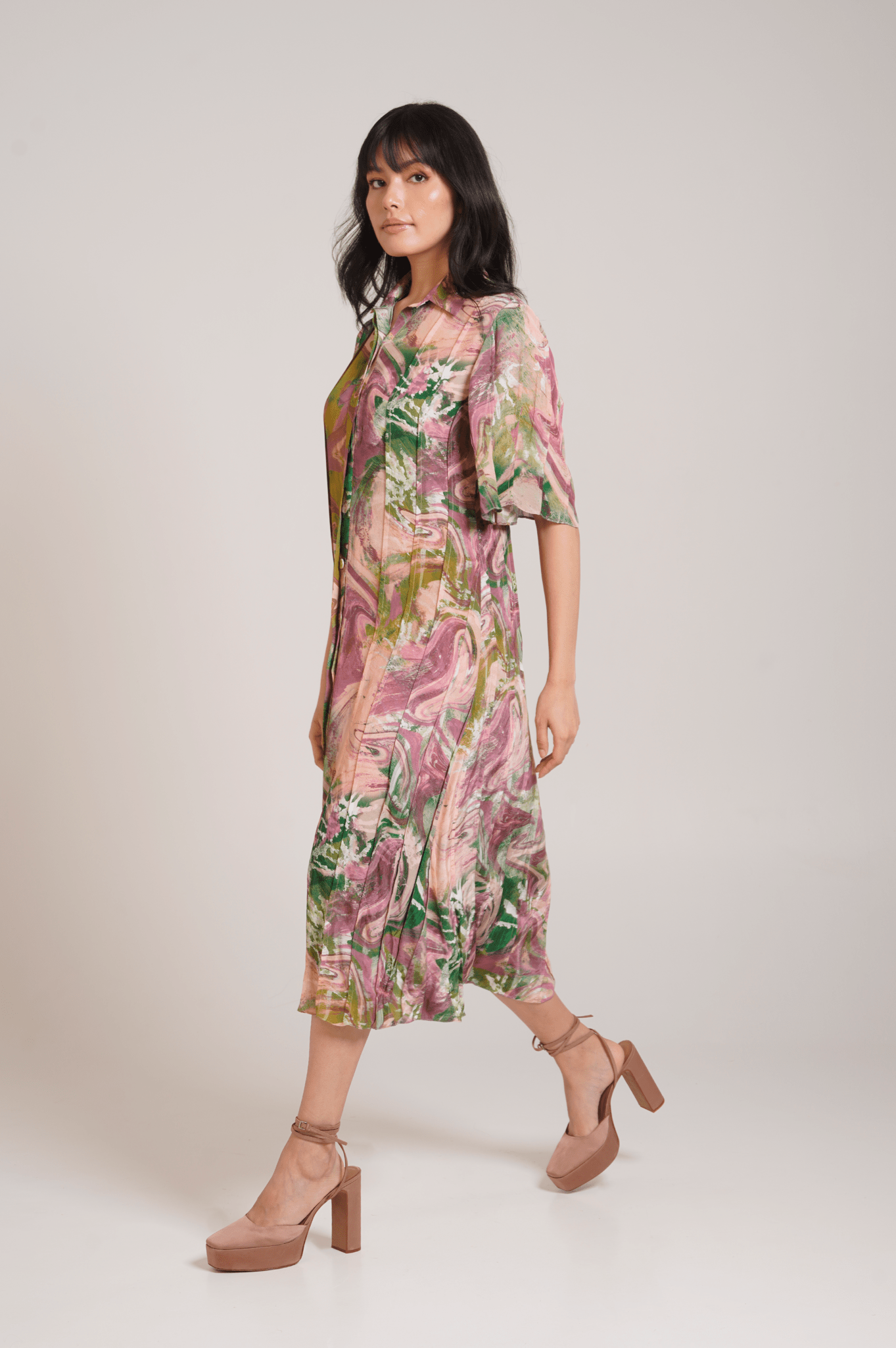 Ira Pleated Dress - CiceroniDressesAdvait