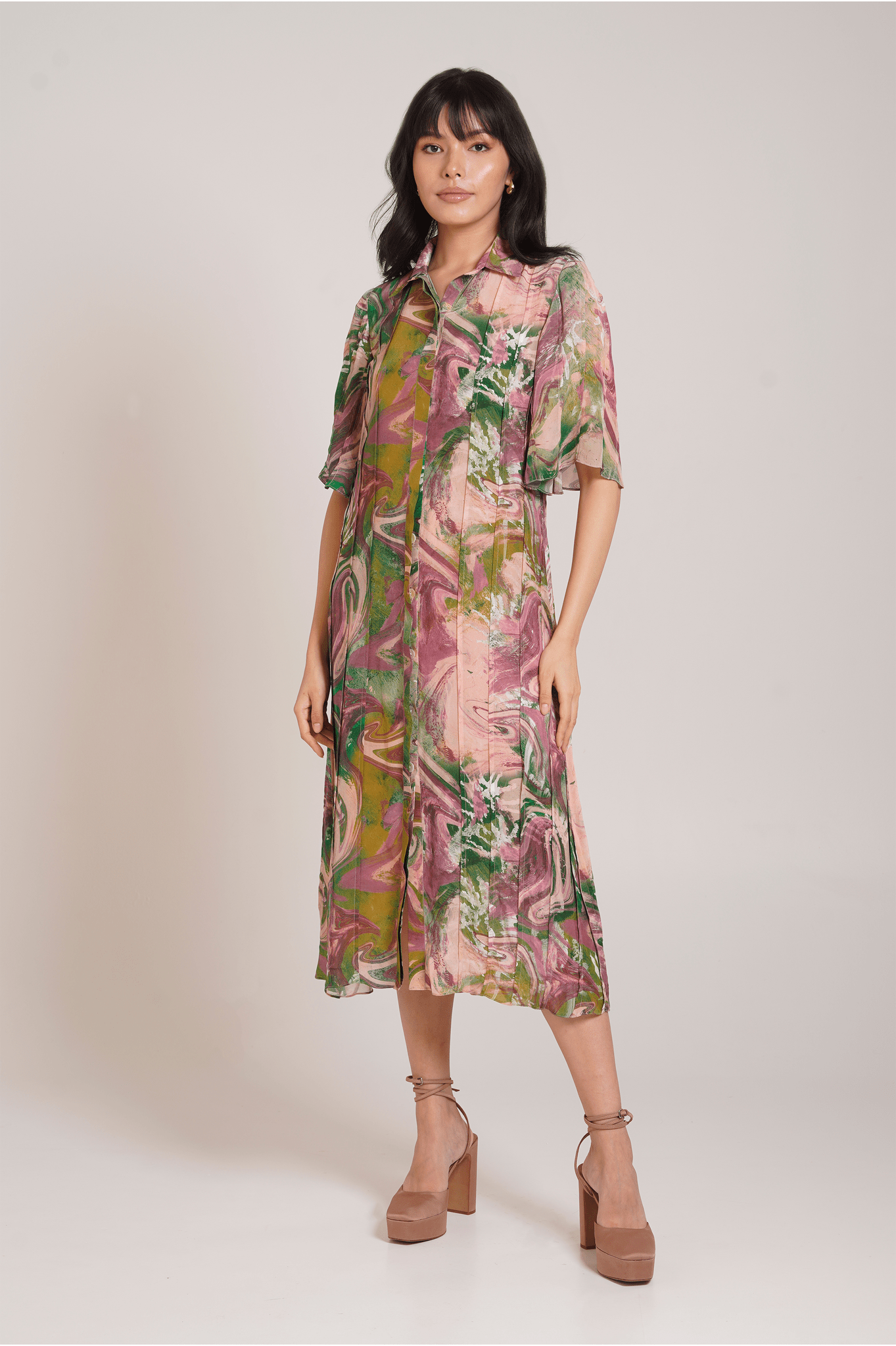 Ira Pleated Dress - CiceroniDressesAdvait