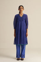 Ira Set - Blue - CiceroniKurta Set, Festive WearGaach