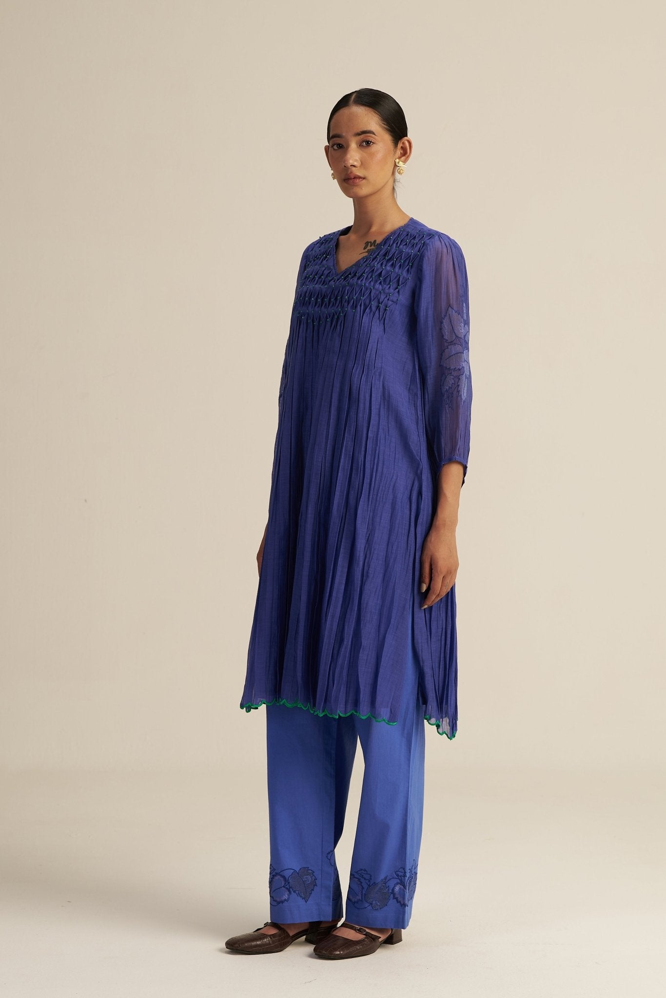 Ira Set - Blue - CiceroniKurta Set, Festive WearGaach