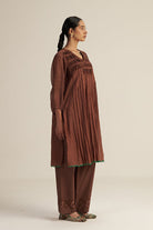 Ira Set - Brown - CiceroniKurta Set, Festive WearGaach