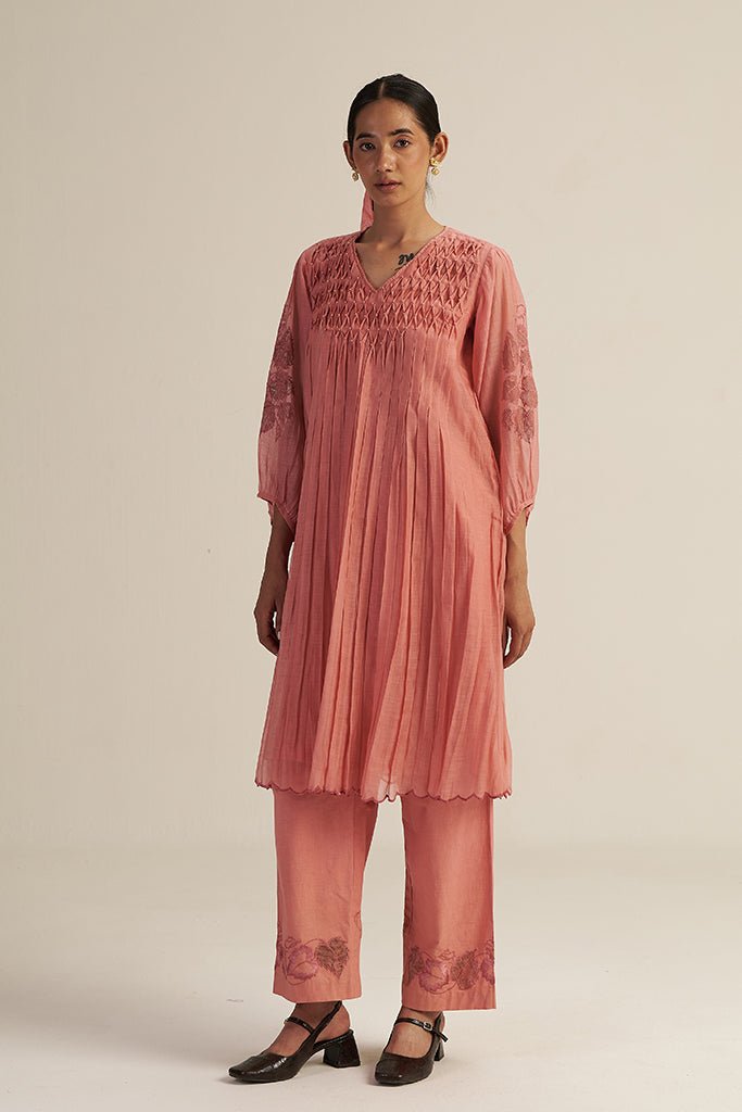 Ira Set - Pink - CiceroniKurta Set, Festive WearGaach