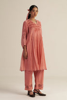 Ira Set - Pink - CiceroniKurta Set, Festive WearGaach