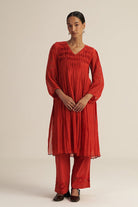 Ira Set - Red - CiceroniKurta Set, Festive WearGaach