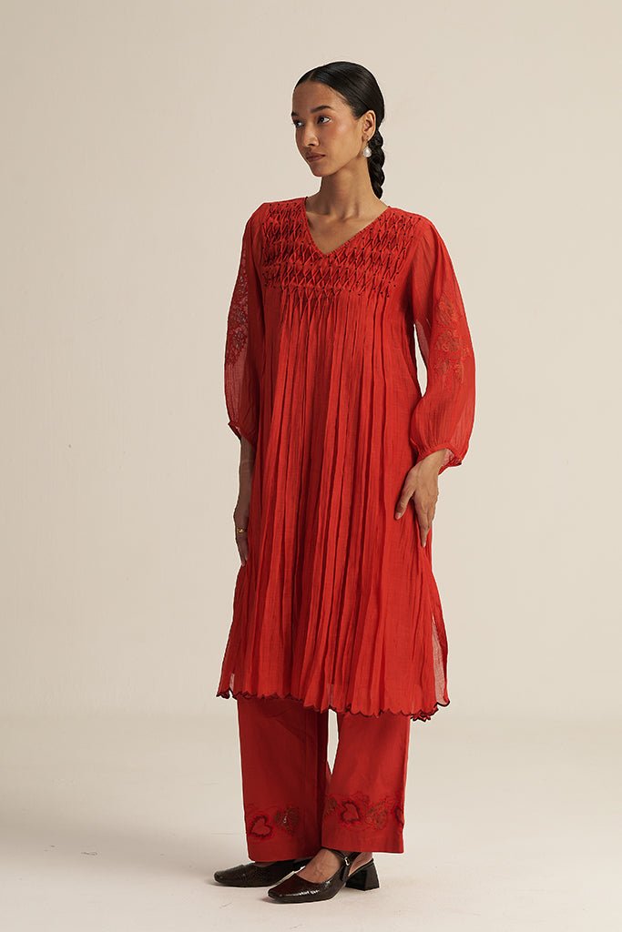 Ira Set - Red - CiceroniKurta Set, Festive WearGaach