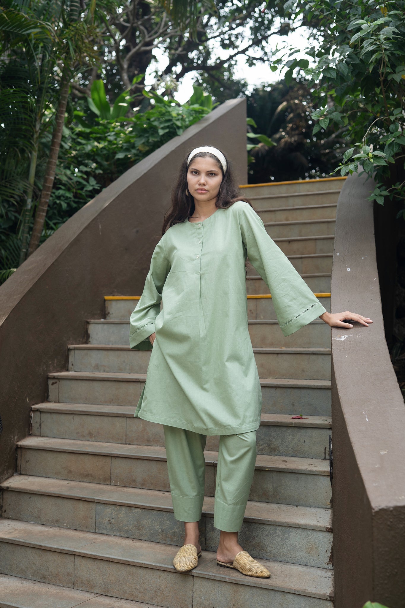 Iris Kurta Set - Olive Green - CiceroniKurta Set, Everyday WearRAAS Life