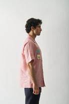 Island Escape - Mens Hand Embroidered Pure Linen Shirt - CiceroniShirtsCultura Studio