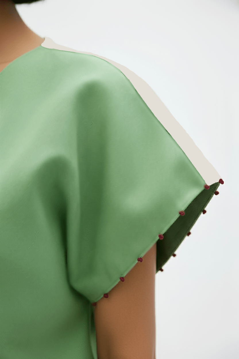 Ivory - Asparagus Green Skirt Set - CiceroniSkirt SetNeora by NC