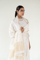 Ivory Baadal Kurta Set with Ayra Odhani - CiceroniKurta Set, Festive WearNirjara