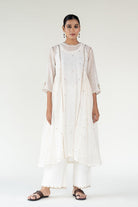 Ivory Baadal Kurta Set with Ayra Odhani - CiceroniKurta Set, Festive WearNirjara